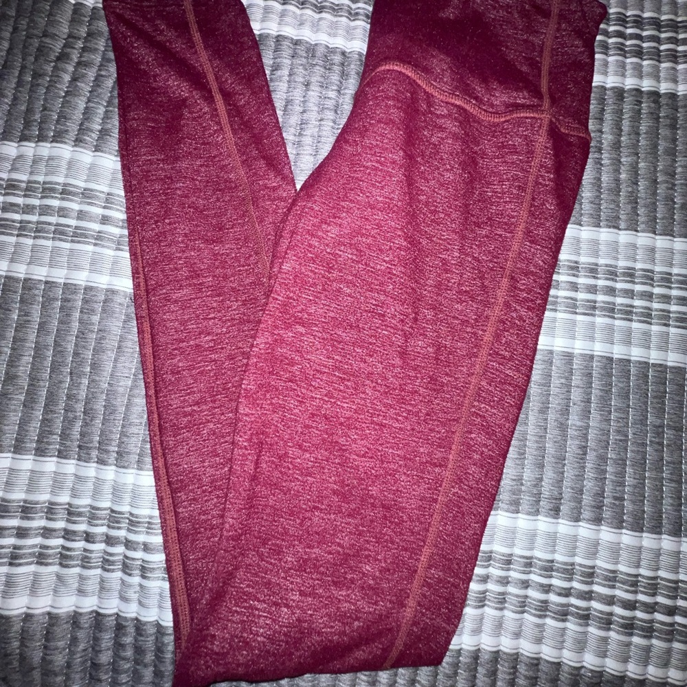 Athleta Red Leggings Soft Stretchy Bottoms